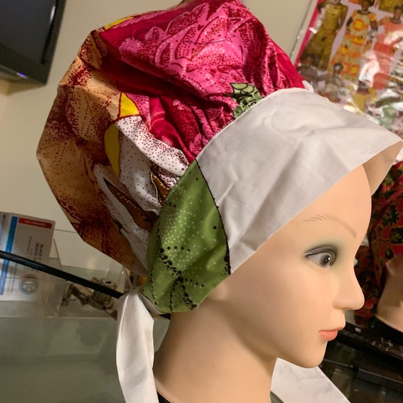 African Style Cloth Face Mask and Headgear - Picture 2 of 7